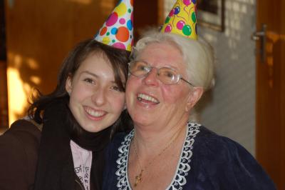 I have to say something to this pic... it is taken on my grandyma's 70th birthday.... It was on carneval and that's why we wear those hats. :D And my dear Oma often calls me princess, because... hmm... I don't know why!? but I like it!! Show me a little girl who doesn't like it being called princess:) !!